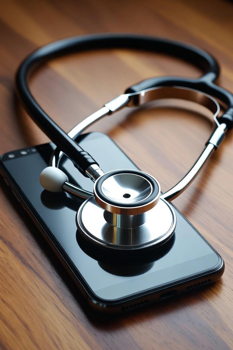 Smart stethoscope connected to tablet for digital auscultation
